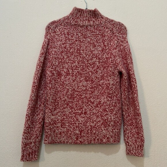 Eddie Bauer Mock Neck Chunky Knit Sweater Womens Medium Angora Rabbit Lambswool - Picture 6 of 10